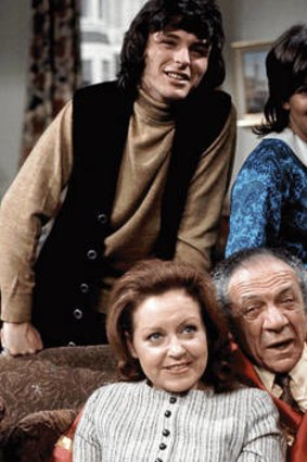 Bless … Stewart with Sid James, bottom right, in "Bless This House".