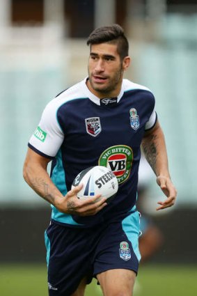 Facing facts: James Tamou knows he has disappointed his mother, Pip.