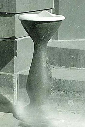 A bubbler installed beside the Comrie Memorial Fountain in Queens Square.