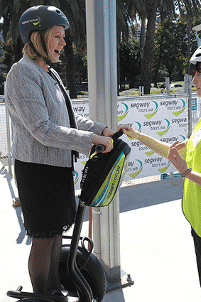 Mayor Lisa Scaffidi calls Segway riders 'trendsetters'.