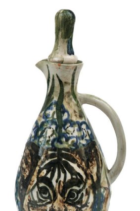 Prized ... this circa-1946 carafe was thrown by Arthur Boyd and decorated by John Perceval when both were working at the AMB Pottery in Murrumbeena. Pieces of this quality are valued at more than $12,500.