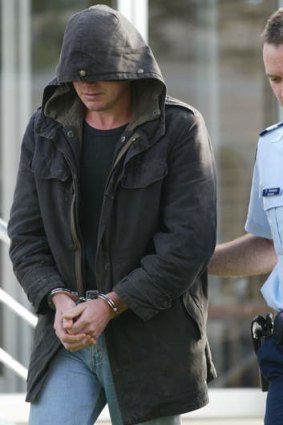 Douglas Jensen being led into Warrnambool Magistrates Court in June 2007.