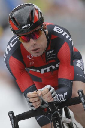 Back in the race: Cadel Evans.