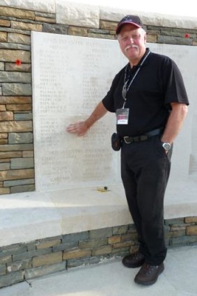 Ross Bydder at the VC cemetery in Fromelles.