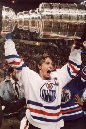 Wayne Gretzky after winning the Stanley Cup.