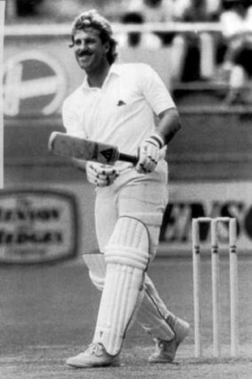 At his confident best: Ian Botham batting for England against Australia in 1986 in Brisbane.