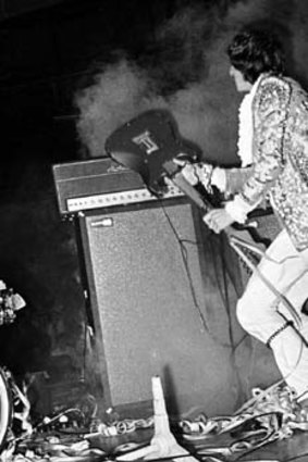 Pete Townshend of The Who demolishes his guitar at the Stadium in Sydney in 1968. 3d-printed gear could withstand such treatment.