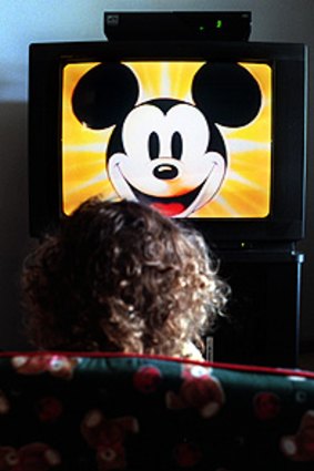 Electric babysitter ... Children who watch a lot of TV are less likely to be close to their family and friends.