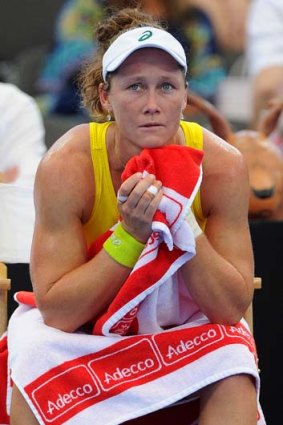 Love-two: Sam Stosur lost both her Fed Cup matches in Brisbane.