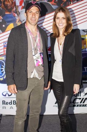 On the ball: Alessandro Del Piero with Kate Waterhouse.