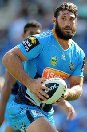 Man mountain: Gold Coast forward Dave Taylor will be hard to handle.