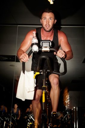 Ben Lucas training in his gym.