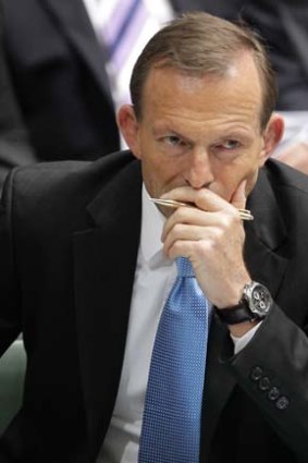 Tony Abbott is anxious to stop MPs breaking ranks.