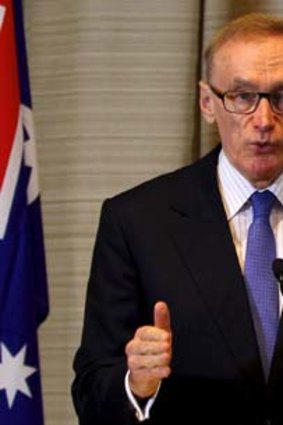 Dismissive ... the US has brushed aside Bob Carr's plea to restart  the Middle East peace talk process.