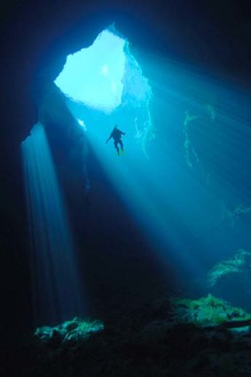 Light show... a sinkhole in the Kanawinka Global Geopark.