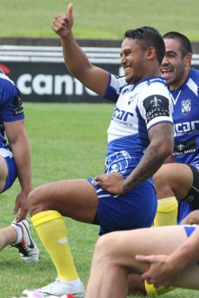 Thumbs up: Ben Barba has been named to make his return for the Bulldogs on Friday night.