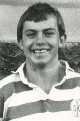 Tony Abbott in 1975, his final year at St Ignatius College, Riverview - he played in the school's 2nd XV rugby team.
