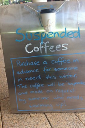 Coffee shops are reporting an enthusiastic response from customers wanting to take part in the anonymous service.