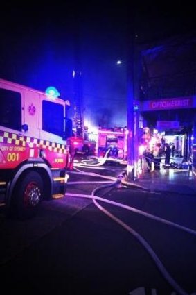 A fire has destroyed a convenience store in Rozelle.
