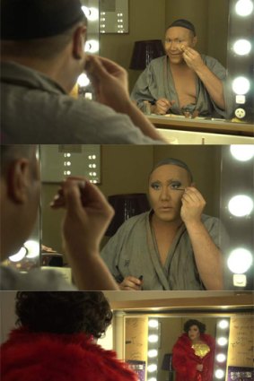The transformation of Trevor Ashley into Dame Shirley Bassey.
