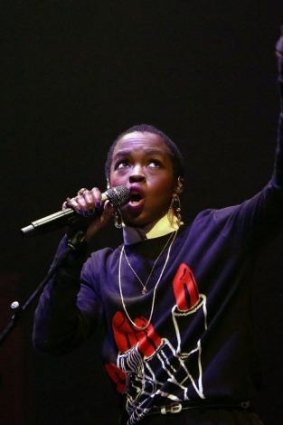 Late to stage ... Lauryn Hill performing in Melbourne.