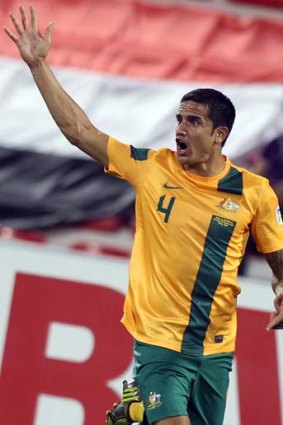 Tim Cahill: Has called on his international teammates to play at a high tempo against Oman.