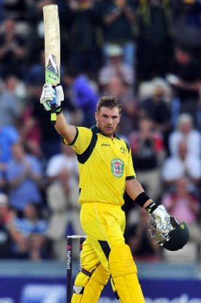 Hard hitter: Renegades skipper Aaron Finch is making all the right moves to be picked for a spot in the Australian team for next year's World Cup.