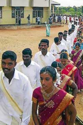 The mass Tamil wedding in Vavuniya, Sri Lanka.