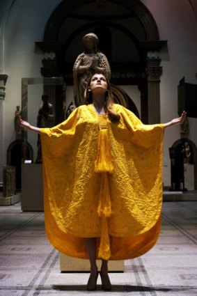 The garment, about to go on display at the Victoria & Albert Museum in London, is one of only two golden spider silk textiles on the planet.
