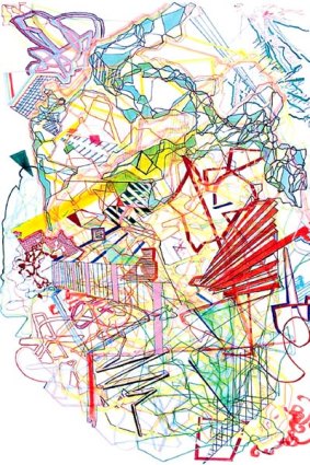 Masato Takasaka, Information Superhighway 2006-7, fibre-tipped pen and pencil on paper.