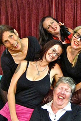 The cast of The Vagina Monologues by Wild Women Productions.