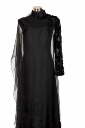 Beril Jents' black evening gown.