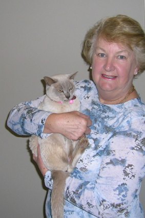"Poppy" with her owner Sandra Stent.