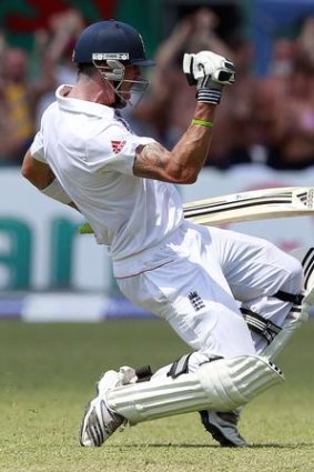 England's Kevin Pietersen celebrates his century.