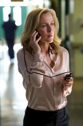Not a jumper in sight … Anderson as Detective Superintendant Stella Gibson in the TV series <i>The Fall</i>.