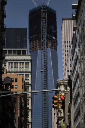 Reach for the sky: New York's World Trade Centre goes up and up and up.