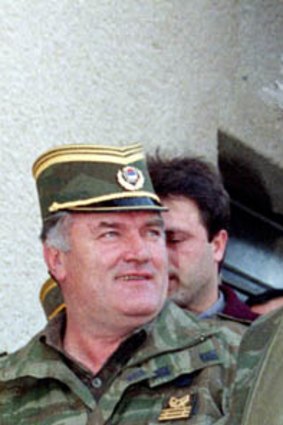 Accused ... the Bosnian Serb wartime leader, Radovan Karadzic, right, and General Mladic in 1995. Karadzic is in UN detention in The Hague accused of war crimes at Sarajevo and Srebrinica.