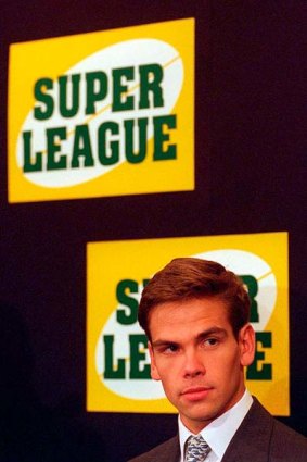 Lachlan Murdoch at the launch of News Ltd's new league in 1995.