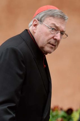 Arriving: Cardinal George Pell at the Vatican.