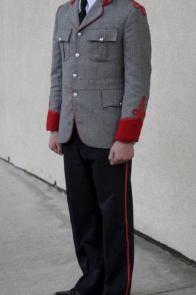 Military-style ... an image of The King's School uniform.