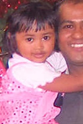 Rajesh Osborne with daughter Grace.