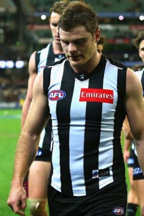 Is this the last time Heath Shaw walked off the ground for Collingwood? dejected after the Elimination Final loss.