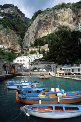 The quiet Amalfi coast.