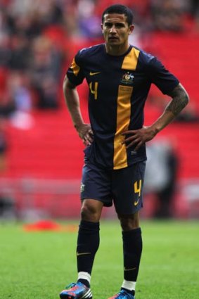 Tight lipped: Tim Cahill.