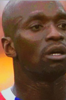 A TV grab  shows a video of  Claude Makelele.