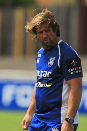 Capturing it on tape ... Canterbury coach Des Hasler.