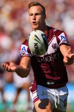 Cherry on top: Manly's Daly Cherry-Evans slotted the field goal that effectively ended the match against the Sharks as a contest.
