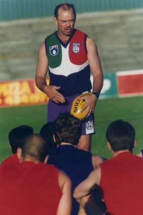 Gerard Neesham at Fremantle's first training run.