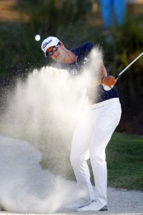 Adam Scott on the 16th hole during the first round of the Players Championship golf tournament in Florida.