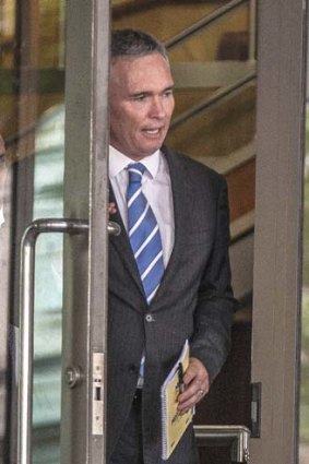 Craig Thomson leaving the Melbourne Magistrates court.